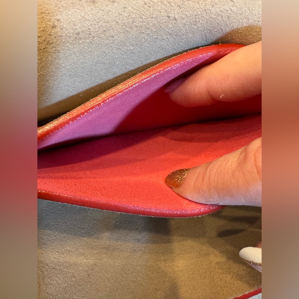 Jimmy Choo Vintage Pink Suede Envelope Clutch Chain Crossbody Bag - Picture 7 of 13